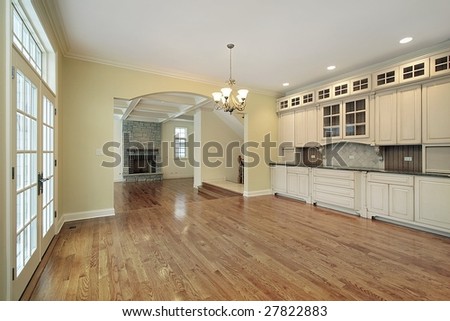 Eating area of kitchen in new construction home
