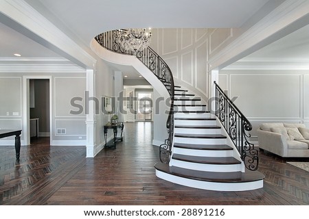 Foyer With Circular Staircase Stock Photo 28891216 : Shutterstock