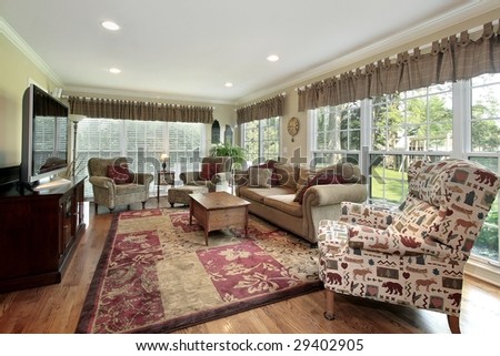 Family room with view to outside