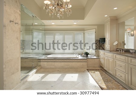 Luxury Master Bathroom on Luxury Master Bath Stock Photo 30977494   Shutterstock