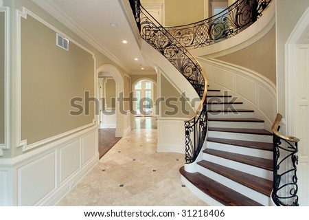 Foyer With Circular Staircase Stock Photo 31218406 : Shutterstock