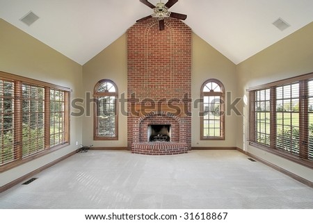 Family room in vacant house