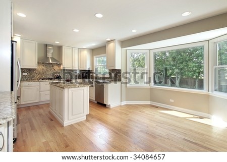 Kitchen with large picture window