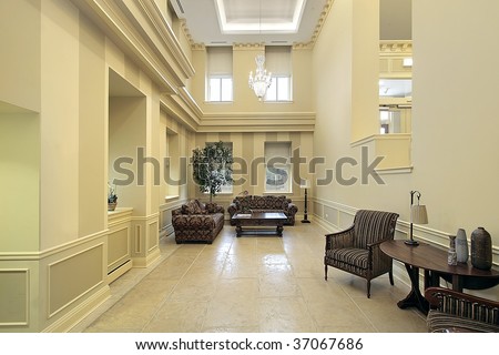 Foyer in condominium building