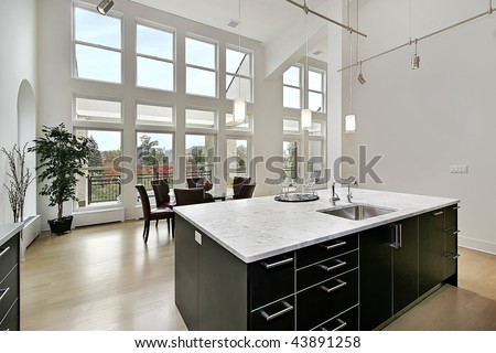 Kitchen with eating area