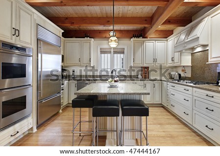 Modern kitchen with center island