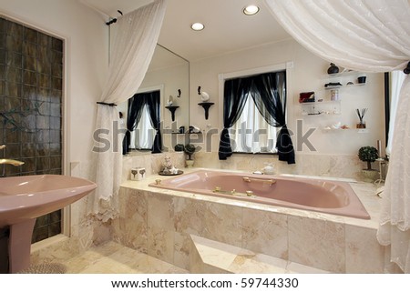 Luxury Master Bathroom on Luxury Master Bath With Step Up Tub Stock Photo 59744330