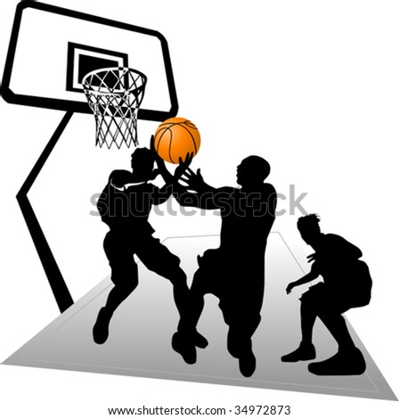 Basketball Silhouette, Vector; - 34972873 : Shutterstock