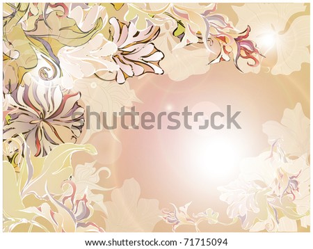 Retro style gentle background for spring cards