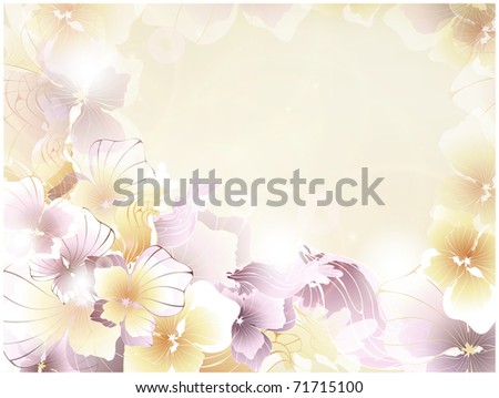 Gentle flowers background for spring cards