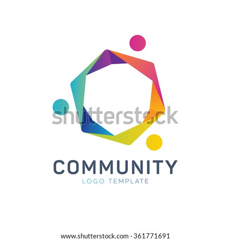 Community logo. Teamwork logo. Social logo. Partnership logo. Communication logo