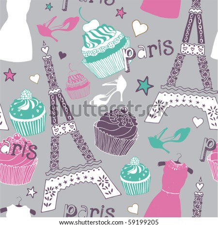 love in paris seamless pattern stock vector 59199205 shutterstock love in paris 450x469