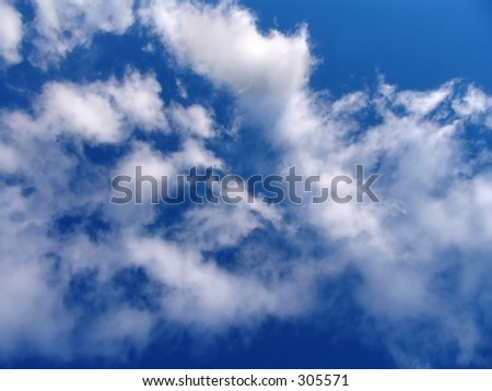 Light Sky and white clouds