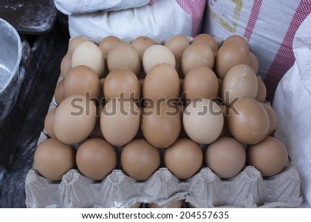 eggs in carton container