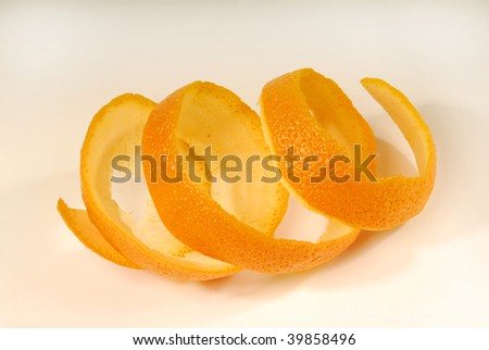 orange peel with white background