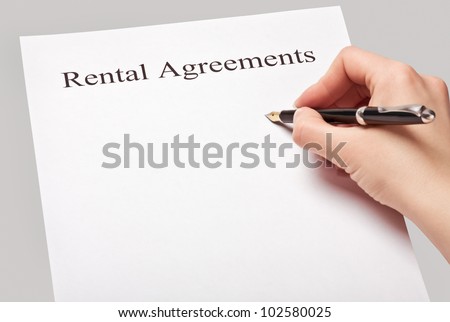 sign a rental contract