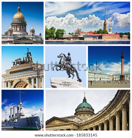 Set photos of St Petersburg\'s attractions. Russia