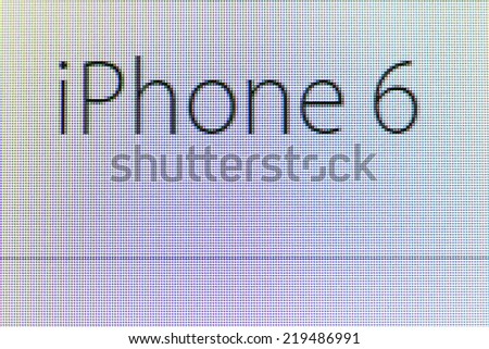 Moscow, Russia - September 24, 2014: Apple Computers website with the newly launched smart phones Apple iPhone 6. iPhone 6 new generation smartphone from the company Apple,which replaced the iPhone 5s