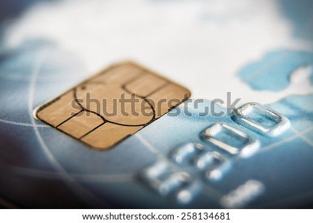 macro shot with old credit card. Very shallow depth of field