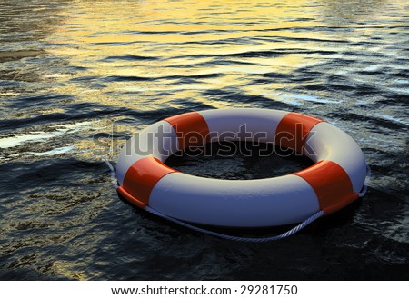 Buoy Ring floating on water 2