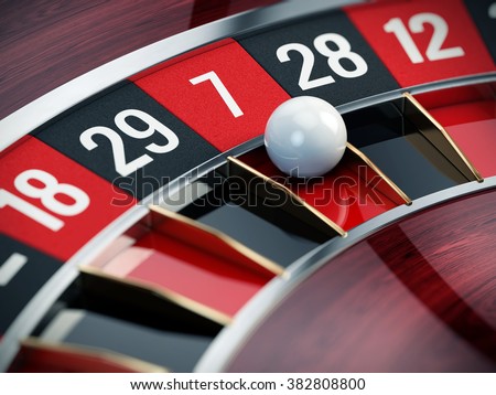 Casino roulette close up - 3d render