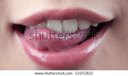 Smiling mouth of a girl