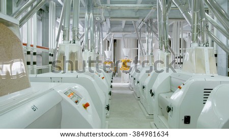 Electrical mill machinery for the production of wheat flour. Grain equipment.