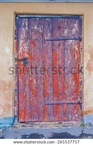 Ancient wooden door, Ukraine , Zhovkva.