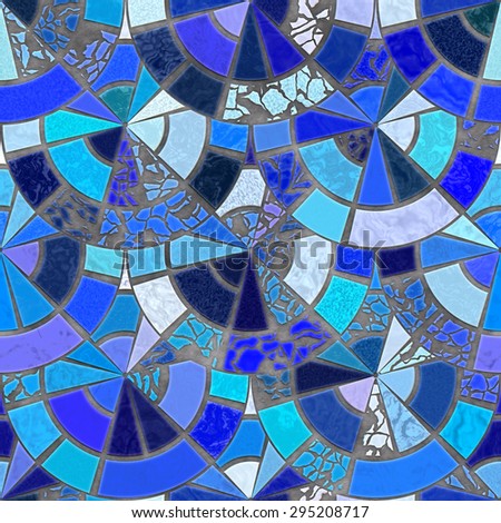 Seamless round mosaic pattern