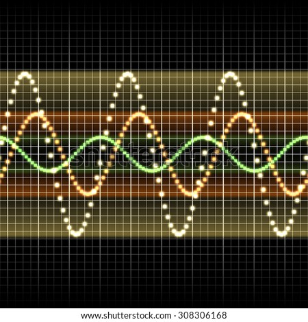 Wave of signal  from oscilloscope creen
