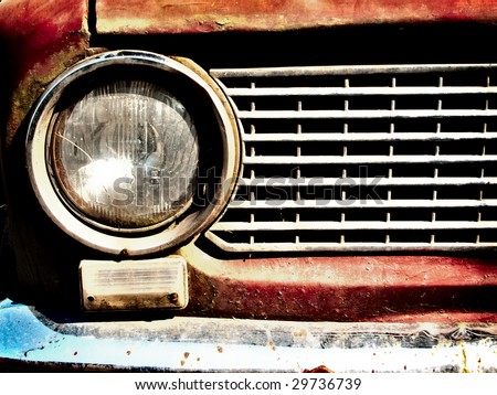 stock photo rusty old car