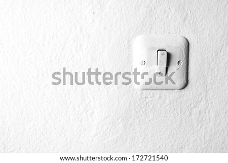 White wall with electric switch