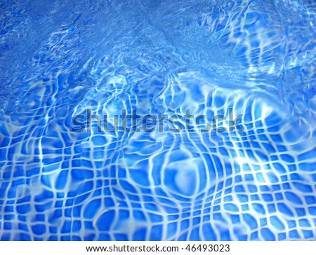 Blue and heat water in the pool