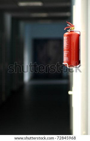 Fire extinguisher in workplace