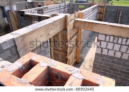 Construction - foundation for a new house