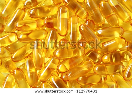 Fish oil capsules.Close up.