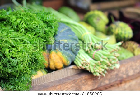 picture of vegetables taken on a roadside vegetable and fruit stand.narrow DOF