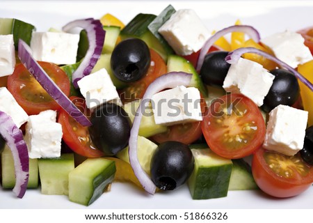 Greek Salad, fresh vegetarian food