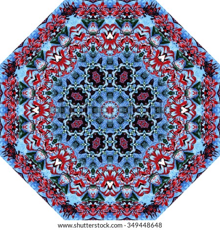 Beautiful abstract vintage kaleidoscopic picture  can be used as interior pattern or clothes pattern.