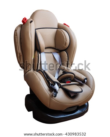 Safety Car seat for baby and kid, isolated on white background with clipping path