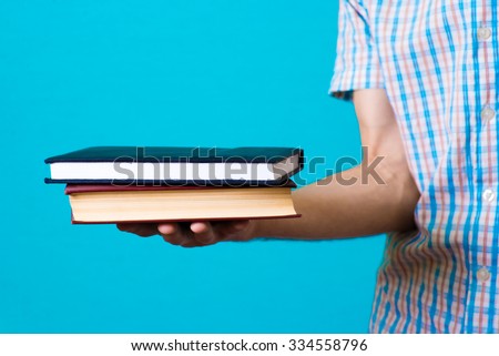 young business man or law student reading and giving the ok for the book