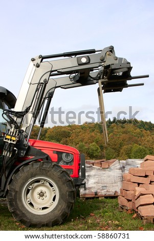 Tractor with front loader