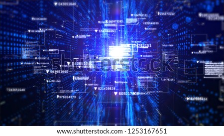 Hi-Tech digital display holographic information abstract background