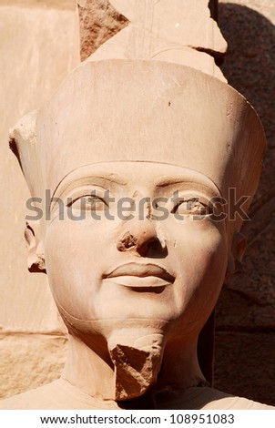 Egyptian Queen Hatshepsut, the female Pharaoh, in her mortuary temple at Deir-el-Bahri,Egypt