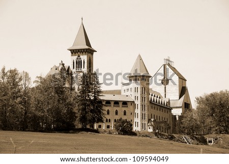 Saint Benedict Abbey, in an Abbey in Saint-BenoÃ?Â®t-du-Lac, Quebec, Canada, and was founded in 1912 by the exiled (Fontenelle Abbey) of St. Wandrille, France under Abbot Dom Joseph Pothier,