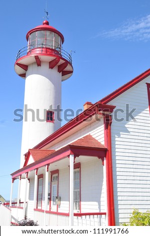 Lighthouse in Sainte-Madeleine-de-la-RiviÃ?Â¨re-Madeleine, Gaspesie, Quebec
