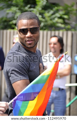 MONTREAL, CANADA - AUGUST 19: Jean Pascal boxer at the Community Day for Montreal Pride celebrations festival  August 19, 2012, Montreal. He is a former WBC and The Ring Light Heavyweight Champion