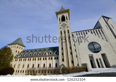Saint Benedict Abbey, in an Abbey in Saint-Benoit-du-Lac, Quebec, Canada, and was founded in 1912 by the exiled (Fontenelle Abbey) of St. Wandrille, France under Abbot Dom Joseph Pothier,