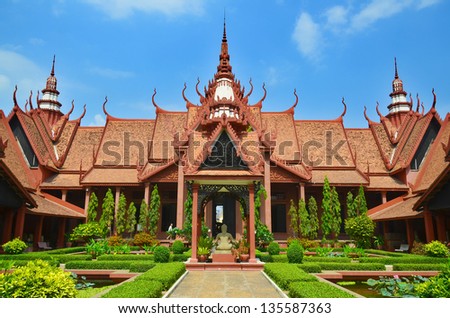 The National Museum of Cambodia (Sala Rachana) in Phnom Penh is Cambodia\'s largest museum of cultural history and is the country\'s leading historical and archaeological museum.