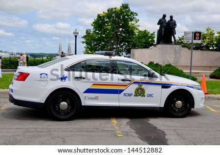 OTTAWA, CANADA, JUNE 30:Car of theThe Royal Canadian Mounted Police RCMP French: Gendarmerie royale du Canada, is both a federal and a national police force of Canada on june 30 2013 in Ottawa Canada.